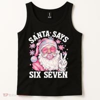 Funny Santa Says Six Seven Christmas 67 Meme Xmas Tank Top thumb 2