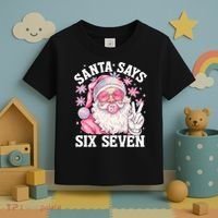 Funny Santa Says Six Seven Christmas 67 Meme Xmas Toddler T-Shirt thumb 3