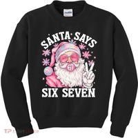 Funny Santa Says Six Seven Christmas 67 Meme Xmas Kids Sweatshirt thumb 0