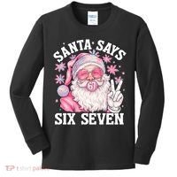 Funny Santa Says Six Seven Christmas 67 Meme Xmas Kids Long Sleeve Shirt thumb 0