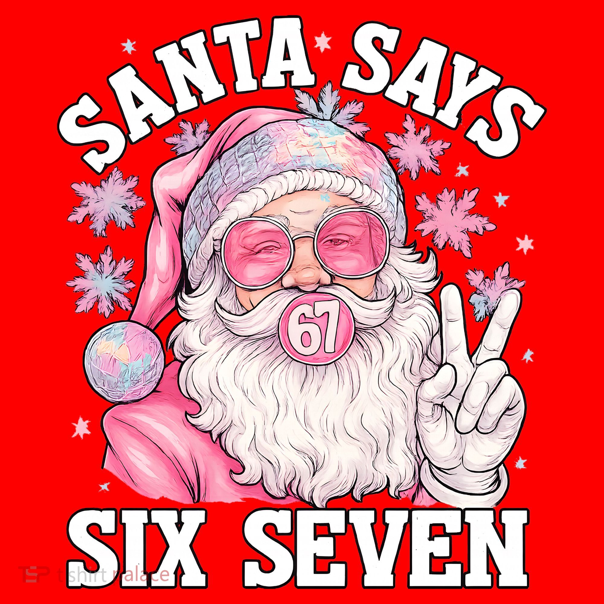 Funny Santa Says Six Seven Christmas 67 Meme Xmas Santa Hat