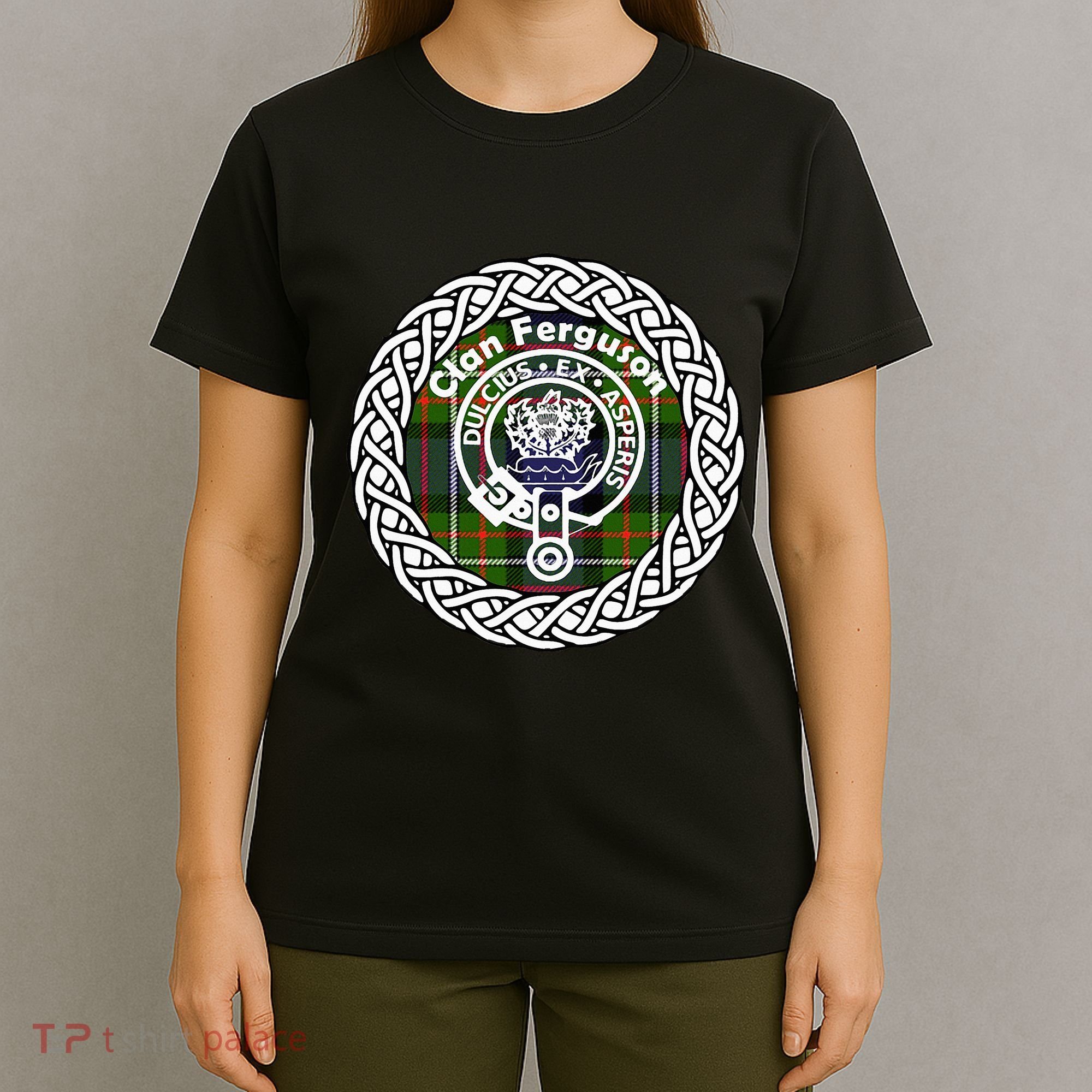 Ferguson Surname Scottish Clan Tartan Crest Badge T-Shirt