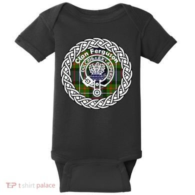 Ferguson Surname Scottish Clan Tartan Crest Badge Baby Bodysuit
