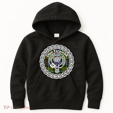 Ferguson Surname Scottish Clan Tartan Crest Badge Kids Hoodie