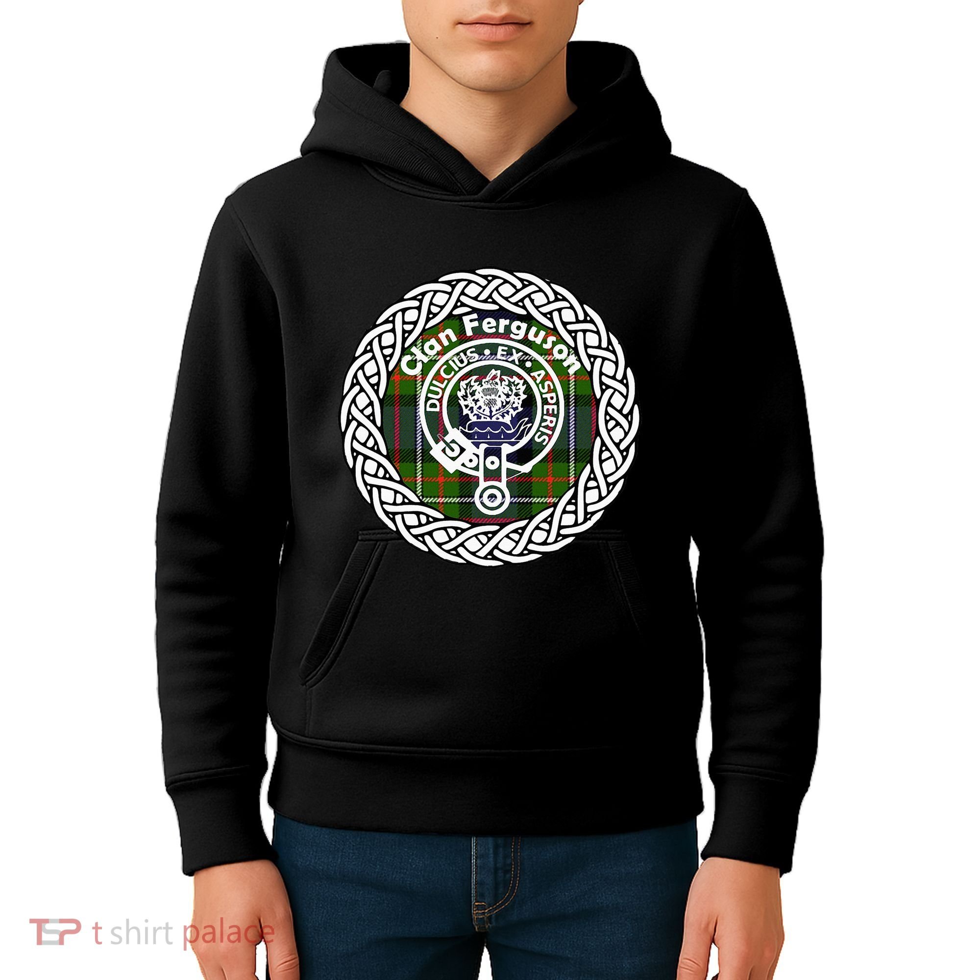 Ferguson Surname Scottish Clan Tartan Crest Badge Kids Hoodie