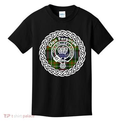Ferguson Surname Scottish Clan Tartan Crest Badge Kids T-Shirt