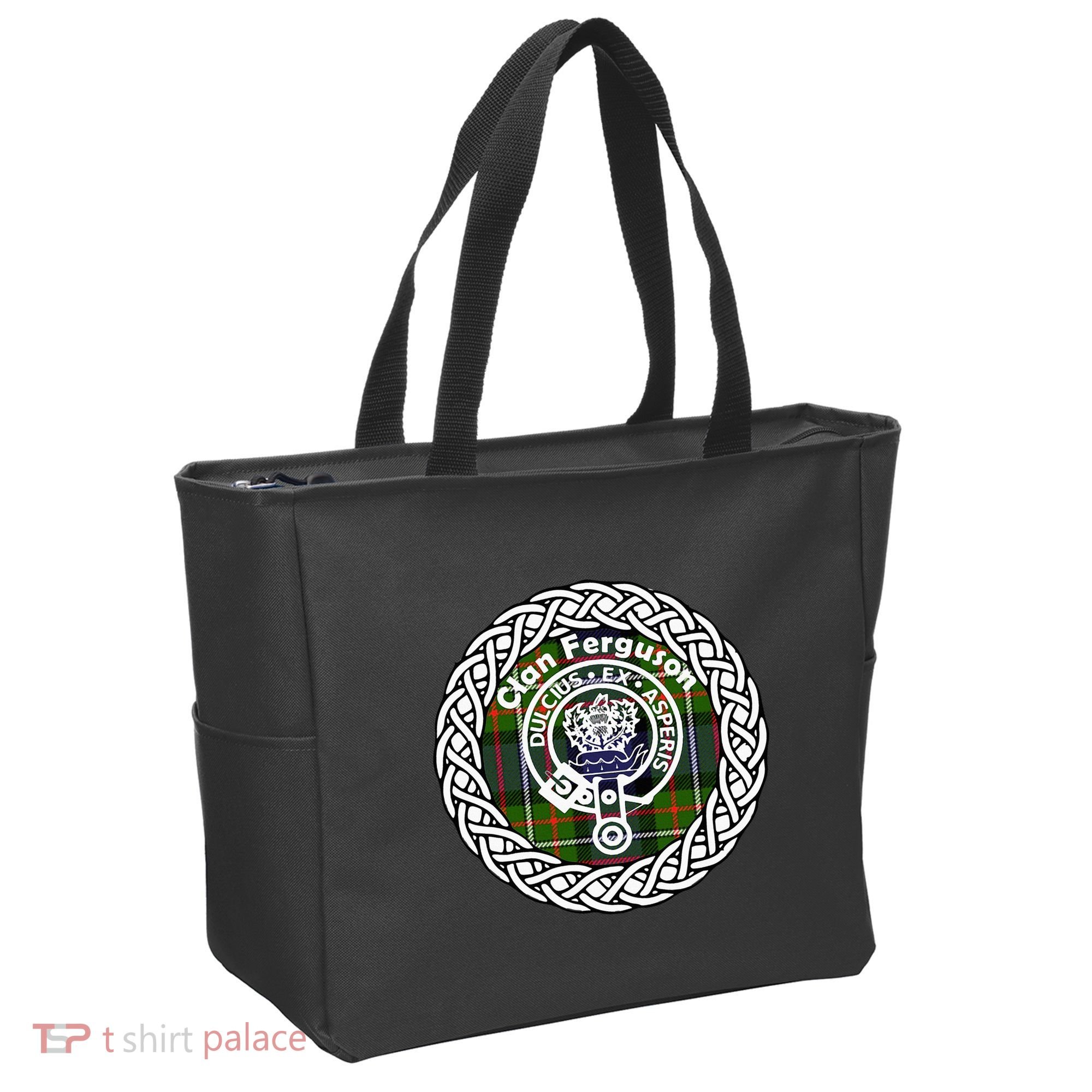 Ferguson Surname Scottish Clan Tartan Crest Badge Tote Bag