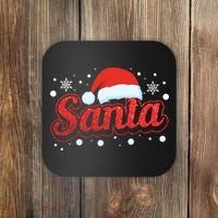 Funny Santa SantaS Favorite Ho Matching Couple Christmas Coaster thumb 0