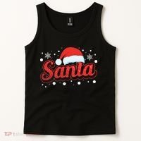 Funny Santa SantaS Favorite Ho Matching Couple Christmas Tank Top thumb 2