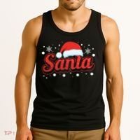 Funny Santa SantaS Favorite Ho Matching Couple Christmas Tank Top thumb 3