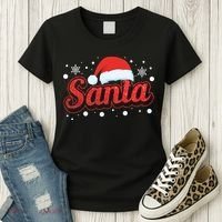 Funny Santa SantaS Favorite Ho Matching Couple Christmas Women's T-Shirt thumb 3