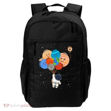 Funny Solar System Astronaut Holding Planet Balloons Pluto Backpack