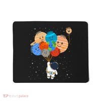Funny Solar System Astronaut Holding Planet Balloons Pluto Mousepad thumb 0