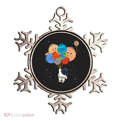 Funny Solar System Astronaut Holding Planet Balloons Pluto Ornament