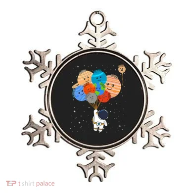 Funny Solar System Astronaut Holding Planet Balloons Pluto Ornament