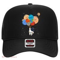 Funny Solar System Astronaut Holding Planet Balloons Pluto Hat thumb 0