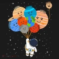 Funny Solar System Astronaut Holding Planet Balloons Pluto Toddler Hoodie thumb 2