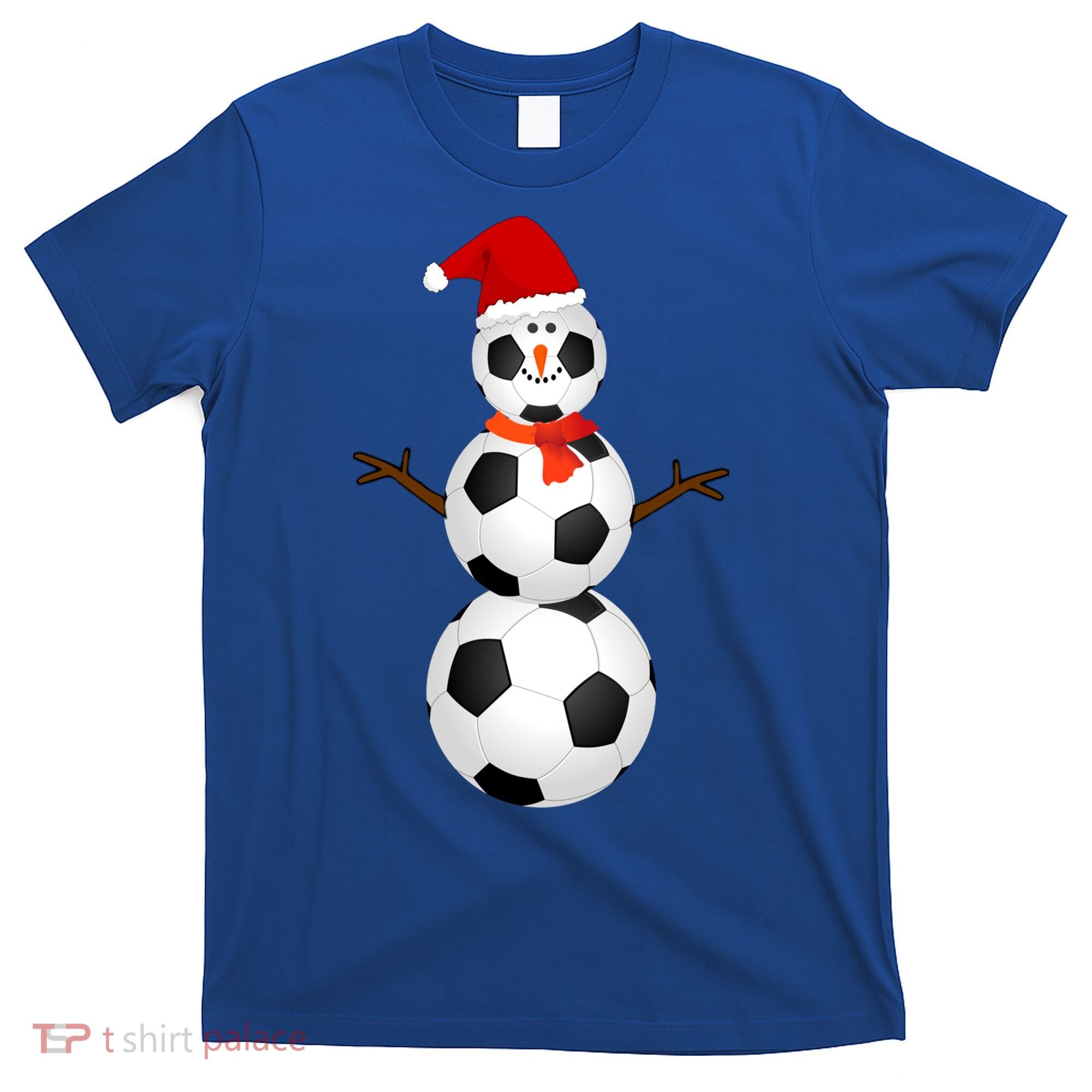 Funny Soccer Snow Christmas Xmas Soccer Lovers For Boys Funny Gift T-Shirt