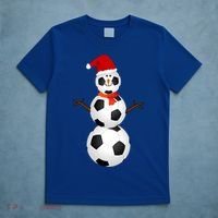 Funny Soccer Snow Christmas Xmas Soccer Lovers For Boys Funny Gift T-Shirt thumb 5
