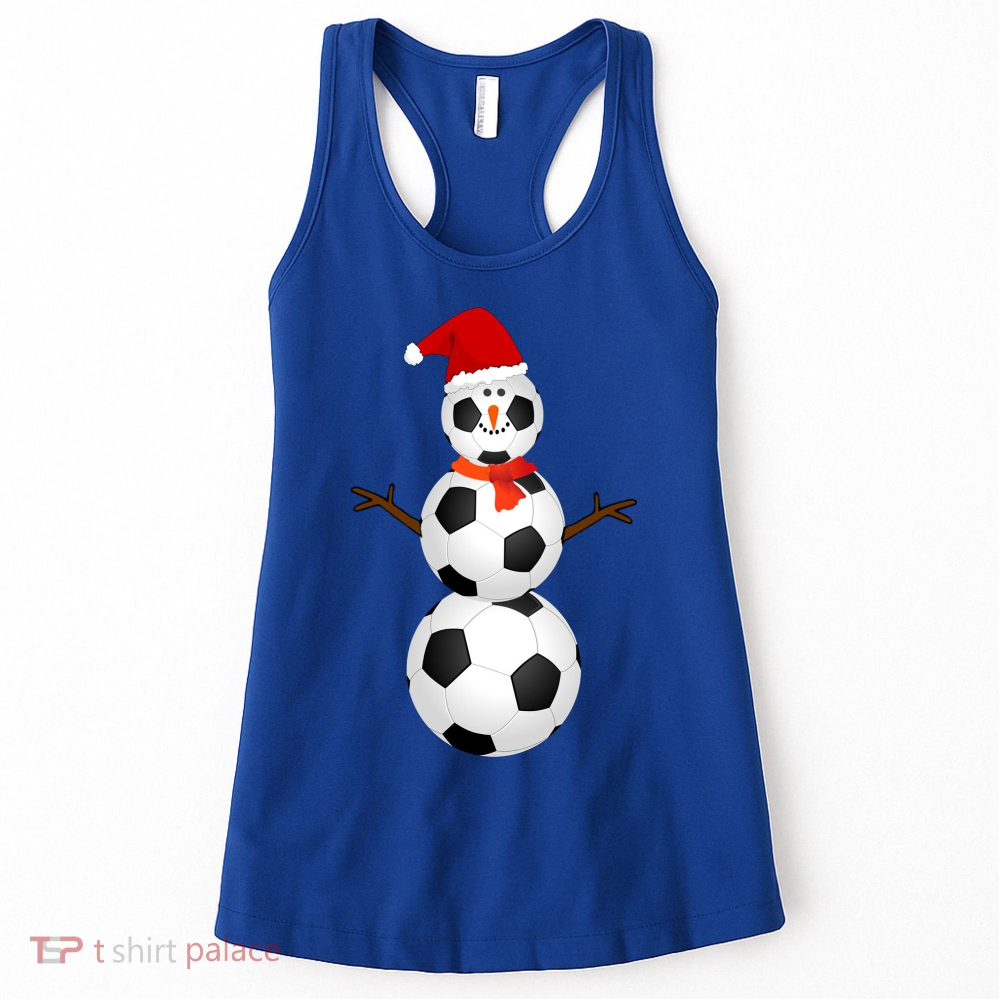 Funny Soccer Snow Christmas Xmas Soccer Lovers For Boys Funny Gift Women's Tank Top