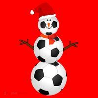Funny Soccer Snow Christmas Xmas Soccer Lovers For Boys Funny Gift Santa Hat thumb 1