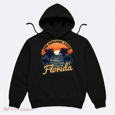 Florida Sunset Throwback Design Classic Hoodie