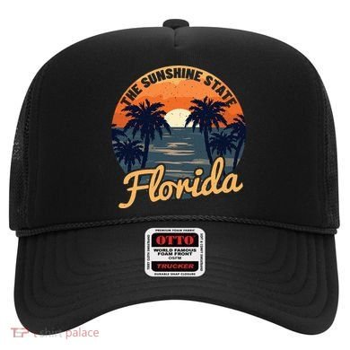 Florida Sunset Throwback Design Classic Hat