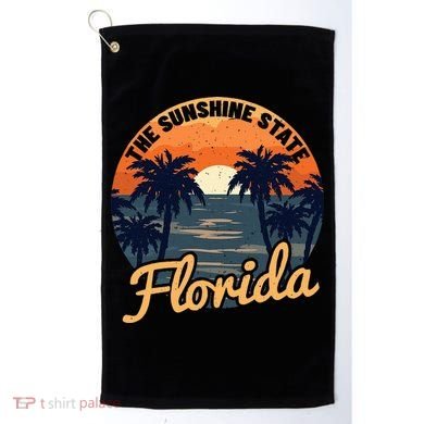 Florida Sunset Throwback Design Classic Golf Towel