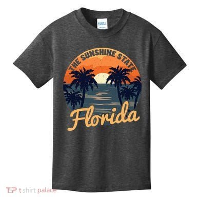 Florida Sunset Throwback Design Classic Kids T-Shirt
