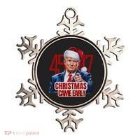Funny Santa Trump Christmas Came Early 47th President Xmas Ornament thumb 0