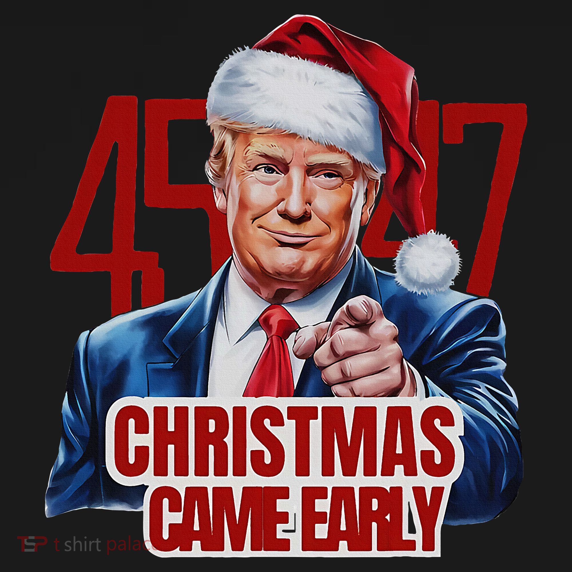 Funny Santa Trump Christmas Came Early 47th President Xmas Women's Tank Top