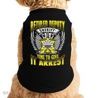 Funny Sheriff T Retired Deputy Sheriff Doggie Tank thumb 0