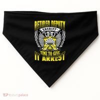 Funny Sheriff T Retired Deputy Sheriff USA-Made Doggie Bandana thumb 0