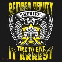 Funny Sheriff T Retired Deputy Sheriff USA-Made Doggie Bandana thumb 2