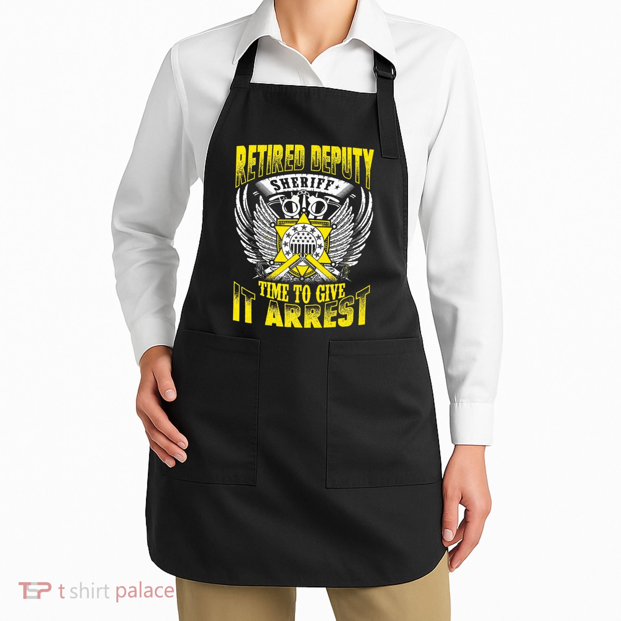 Funny Sheriff T Retired Deputy Sheriff Apron