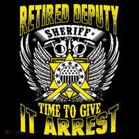 Funny Sheriff T Retired Deputy Sheriff Ornament thumb 1