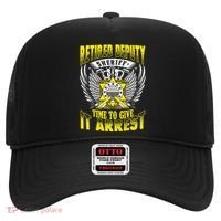 Funny Sheriff T Retired Deputy Sheriff Hat thumb 0