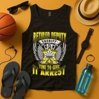 Funny Sheriff T Retired Deputy Sheriff Tank Top thumb 4