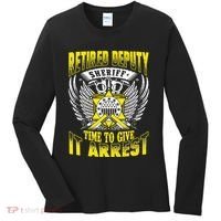Funny Sheriff T Retired Deputy Sheriff Women's Long Sleeve Shirt thumb 0