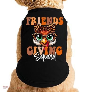 Friends Squad Thanksgiving Turkey Face Leopard Doggie Tank