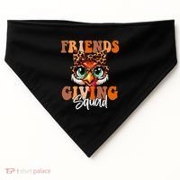 Friends Squad Thanksgiving Turkey Face Leopard USA-Made Doggie Bandana thumb 0
