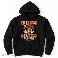 Friends Squad Thanksgiving Turkey Face Leopard Hoodie thumb 0
