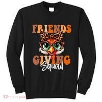 Friends Squad Thanksgiving Turkey Face Leopard Sweatshirt thumb 0