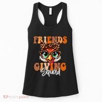 Friends Squad Thanksgiving Turkey Face Leopard Women's Tank Top thumb 0