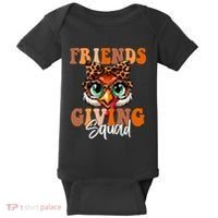 Friends Squad Thanksgiving Turkey Face Leopard Baby Bodysuit thumb 0