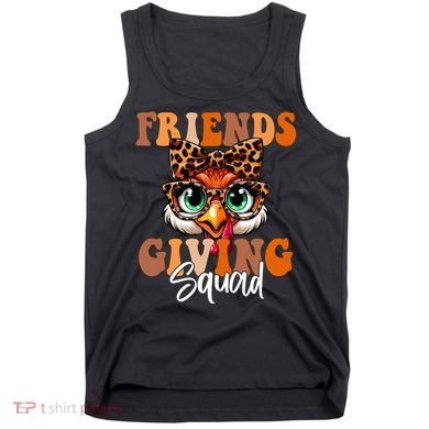 Friends Squad Thanksgiving Turkey Face Leopard Tank Top