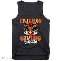 Friends Squad Thanksgiving Turkey Face Leopard Tank Top thumb 0