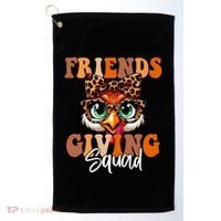 Friends Squad Thanksgiving Turkey Face Leopard Golf Towel thumb 0