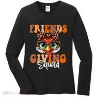 Friends Squad Thanksgiving Turkey Face Leopard Women's Long Sleeve Shirt thumb 0