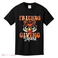 Friends Squad Thanksgiving Turkey Face Leopard Kids T-Shirt thumb 0